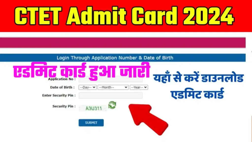 CTET Admit Card 2024