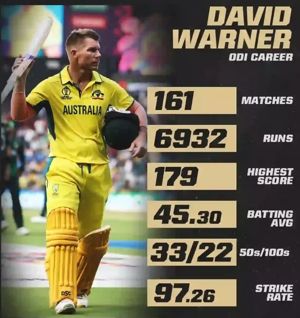 David Warner ODI Stats