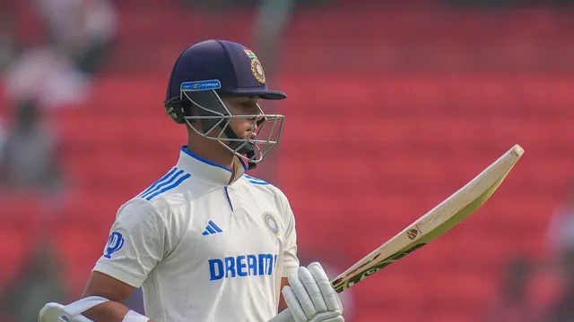 Yashasvi Jaiswal walks off the ground after his dismissal during the second day of the first test match between India and England.