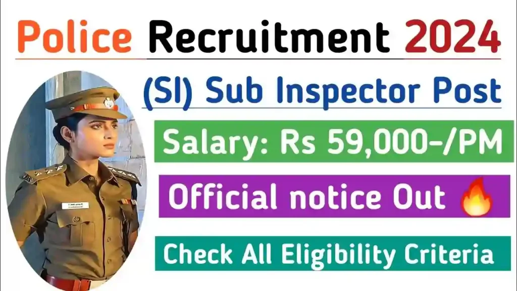 Kerala Police Sub Inspector Recruitment 2024