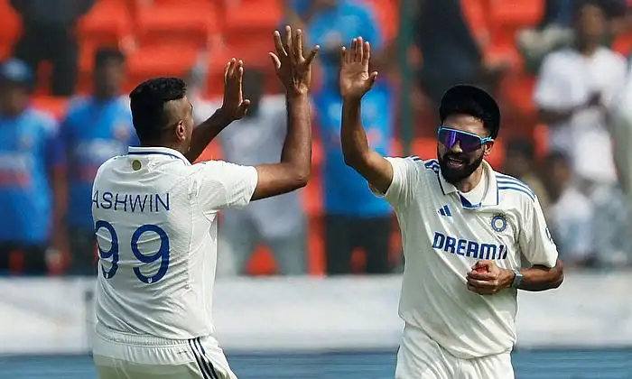 Ravi Ashwin celebrates a wicket